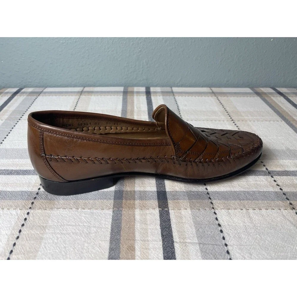 FLORSHEIM Weave “Bridgeport” Loafers Men’s Size 10.5 EEE Brown Style #18341